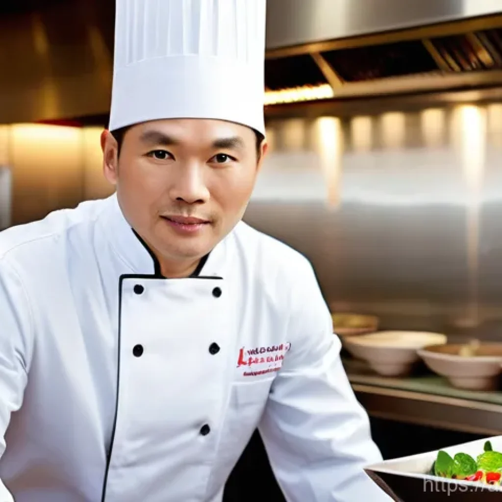 중식조리사 자격증 관련 규정 변경 - **Prompt:** A highly skilled Chinese chef, mid-30s, with a focused and passionate expression, precis...